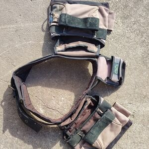 Men's Tactical Belt with Pouches - Black and Tan